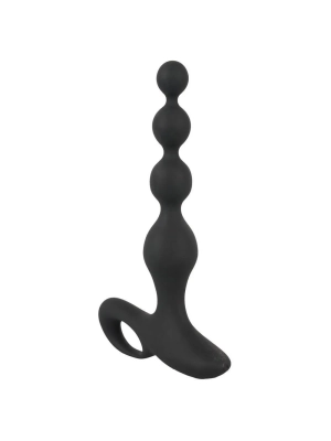 Nabíjacie vibračné análne korálky Black Velvets Rechargeable Anal Beads