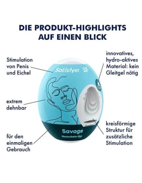 Masturbačné vajíčko Satisfyer Egg Savage 1ks