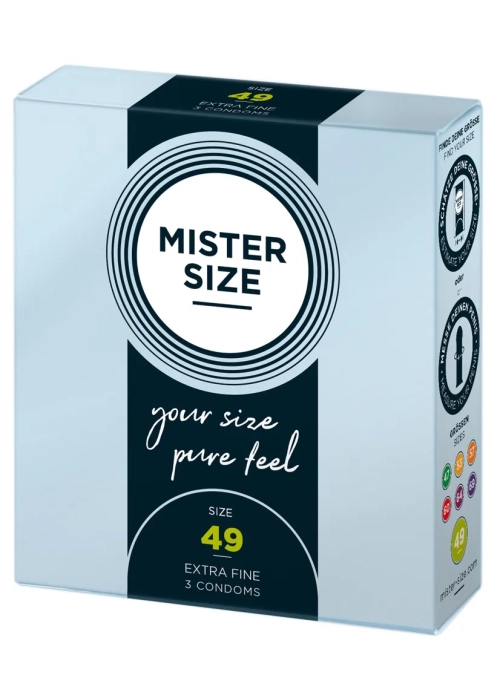 Mister Size tenký kondóm 49mm 3ks