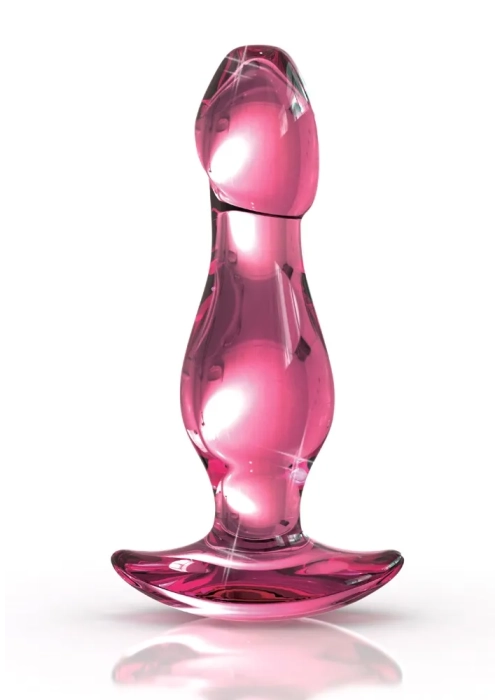 Análny kolík v tvare penisu Pipedream Icicles No. 73 ružový