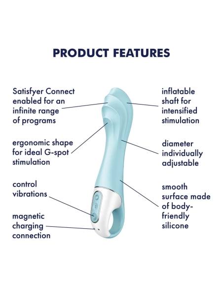 Inteligentný pumpovateľný vibrátor Satisfyer 5 Connect App modrá|Bod G vibrátory|69shop.sk - staráme sa o Vaše potešenie