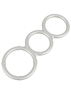 Trojitý silikónový krúžok s kovovým efektom