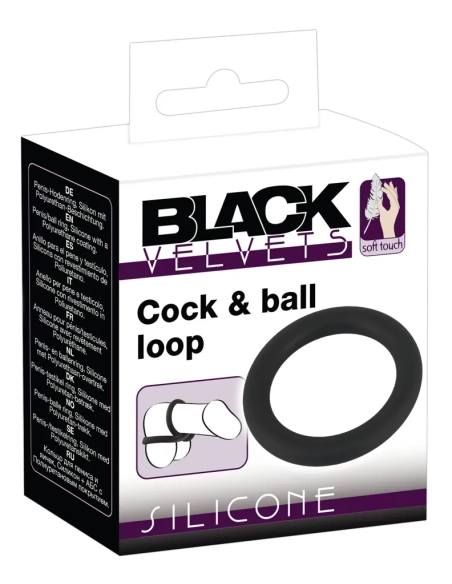 Elastický krúžok na penis a semenníky 5cm Black Velvet