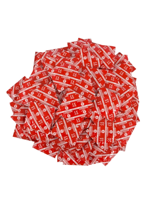 London - jahodový kondóm (100 ks)