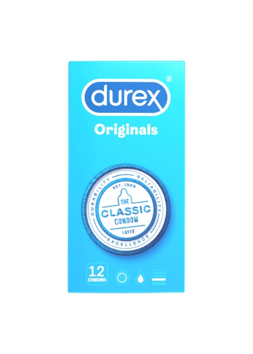 Durex klasické kondómy lubrikované 12ks