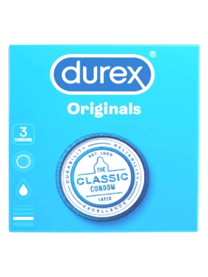 Durex klasické lubrikované kondómy (3 ks)