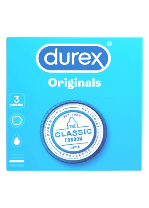 Durex klasické lubrikované kondómy (3 ks)