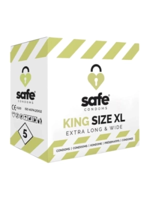 SAFE King Size XL extra veľké kondómy 5 ks