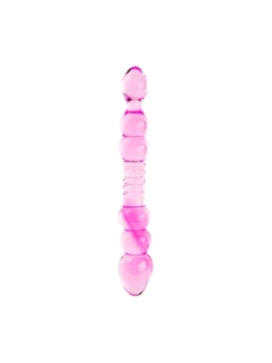 / FEELZTOYS GLAZZZ Lucid Dreams - sklenené dildo s korálkami (ružové)
