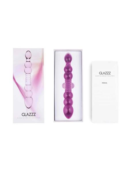 / FEELZTOYS GLAZZZ Lucid Dreams - sklenené dildo s korálkami (ružové)