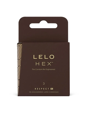 Veľké kondómy LELO HEX Condoms Respect XL 3 ks