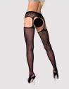 Sexi pančuchy s podväzkami Obsessive  Garter Stockings S307 Black S/M/L|Pančuchy a podväzky|69shop.sk - staráme sa o Vaše potešenie