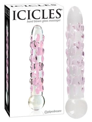 Icicles - perličkové sklené dildo