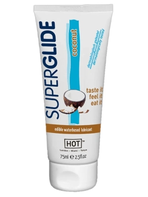 Jedlý lubrikačný gel HOT Superglide Coconut Edible Lubricant 75ml