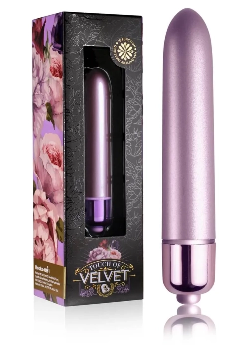 Mini vibrátor v tvare rúžu s 10 režimami vibrácií Touch of Velvet