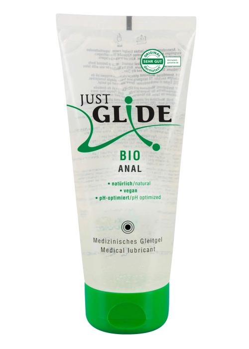 Vegánsky análny lubrikačný gel na báze vody Just Glide Bio ANAL 200ml