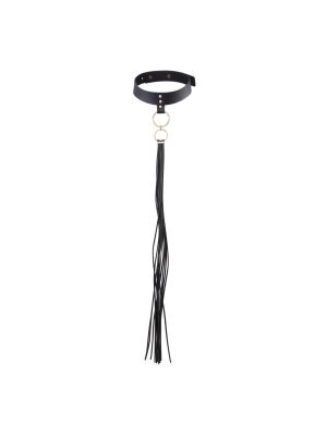 Obojok so strapcami Bijoux Indiscrets Maze Tassel Chocker Black