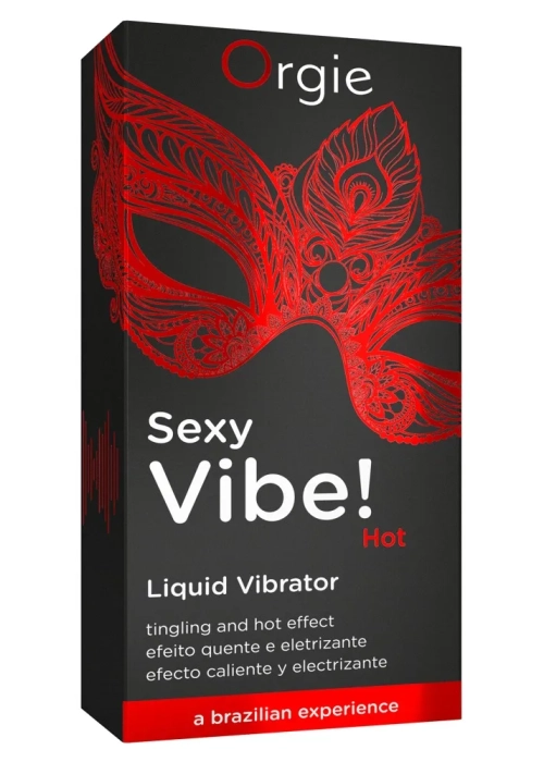 Jahodový tekutý lubrikačný gel s hrejivým účinkom pre ženy aj mužov Orgie Sexy Vibe HOT 15ml
