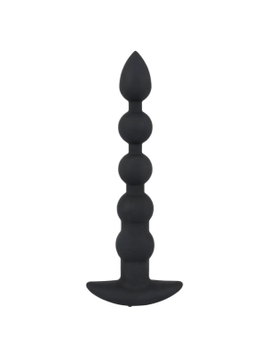 Black Velvets Rechargeable Beads nabíjací análny vibrátor s 5 guličkami čierny