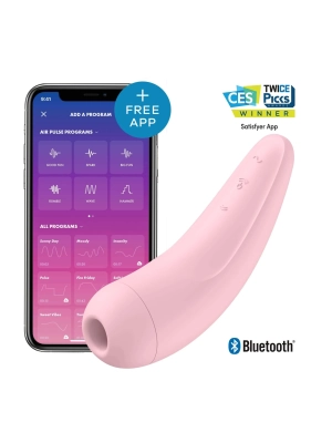 Satisfyer Curvy 2+ ružový nabíjací vodotesný smart vibrátor a stimulátor klitorisu