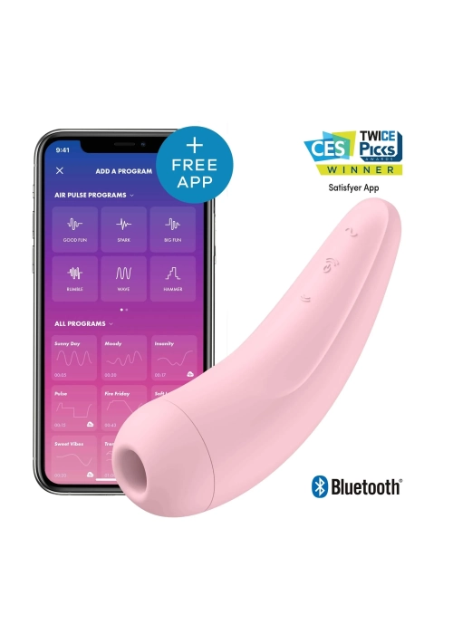 Satisfyer Curvy 2+ ružový nabíjací vodotesný smart vibrátor a stimulátor klitorisu